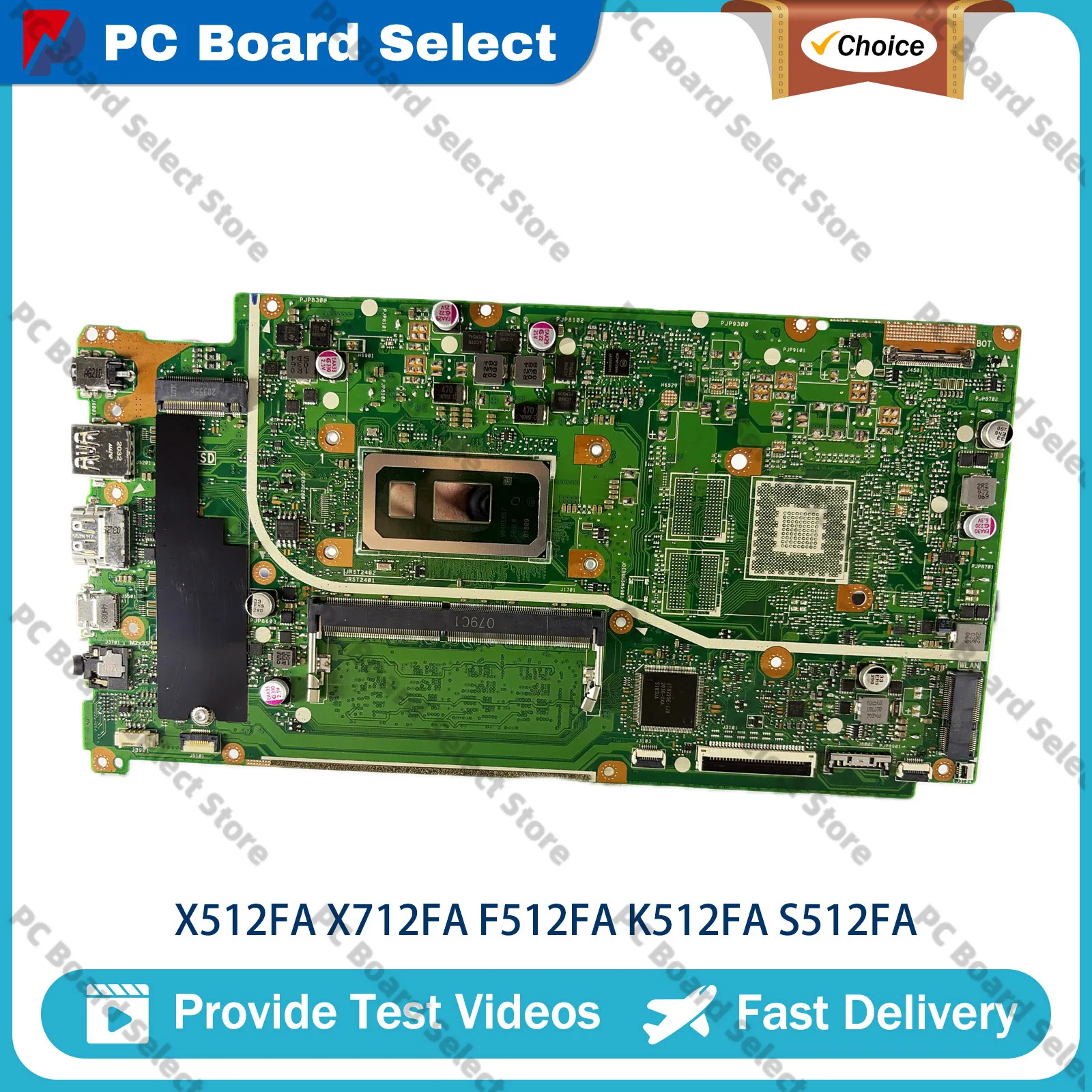 X512FA X512FB Laptop Motherboard For ASUS X512FJG X512FJ A512F S512F X512FL K512F V512F X512FF X712F Mainboard With I3 I5 I7 CPU