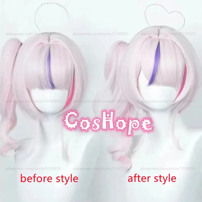 فيفي 2025 ماريا ماريونيت مع ذيل حصان الوردي تأثيري أنيمي شعر مستعار مقاومة للحرارة بيروكات صناعية هالوين #1