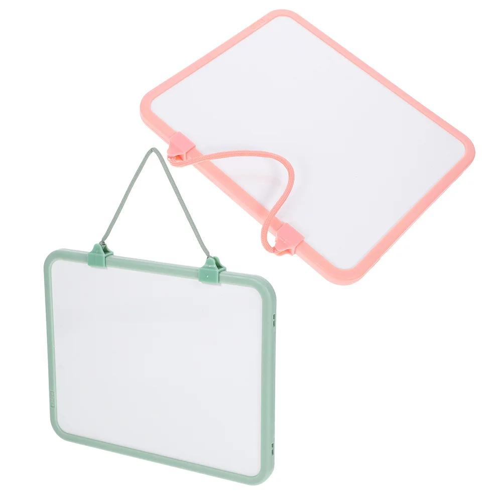 2Pcs 드라이 지우기 화이트 보드 교수형 쓰기 보드 다기능 낙서 작은 사무실 학생 사용 드라이 지우기 보드