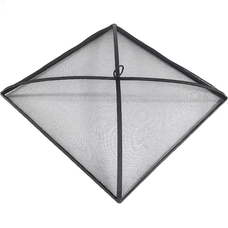 

24-Inch outdoor courtyard spark screen BBQ stove cover Heavy-duty fire pit fire shield BBQ stove mesh cover