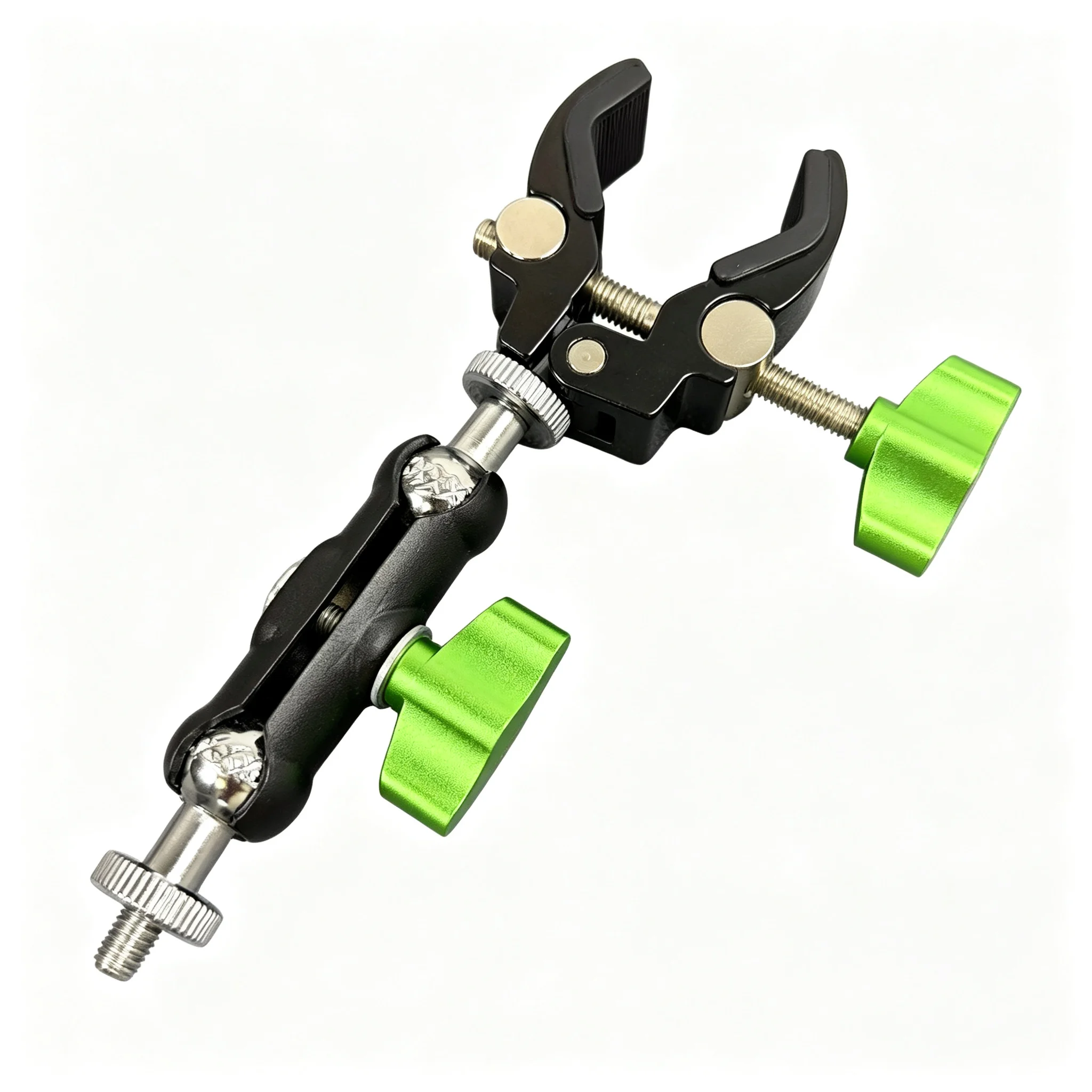 Support de fixation à double rotule avec super pince pour caméras d'action GoPro Hero Insta360 DJI – Accessoires de prise de vue extérieure