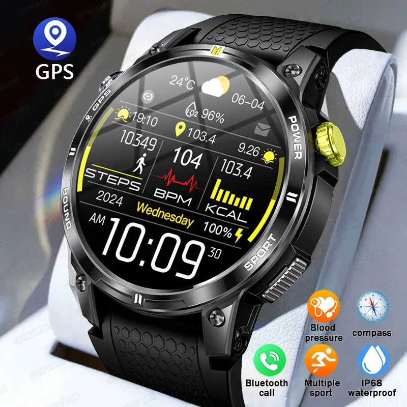 

2024 new for Huawei GPS Outdoor smartwatch Men IP68 Waterproof Dustproof Cold Resistant Bluetooth Call Watch Multi Sport Clock