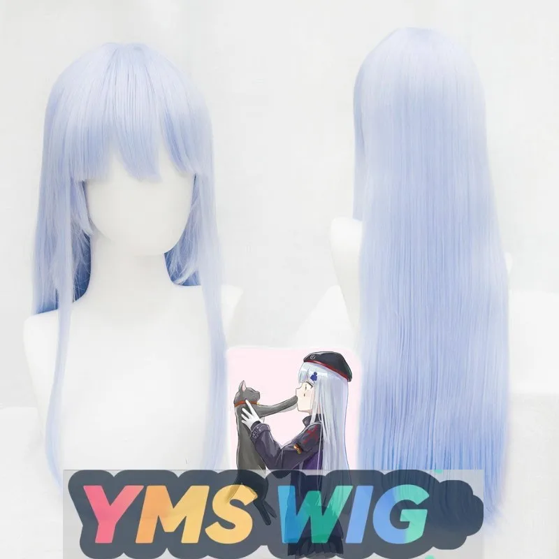 [YMS WIG] Peruka Bounce Front Girl Front HK416 Star Cocoon Cos Peruka Jasnoniebieska Gra
