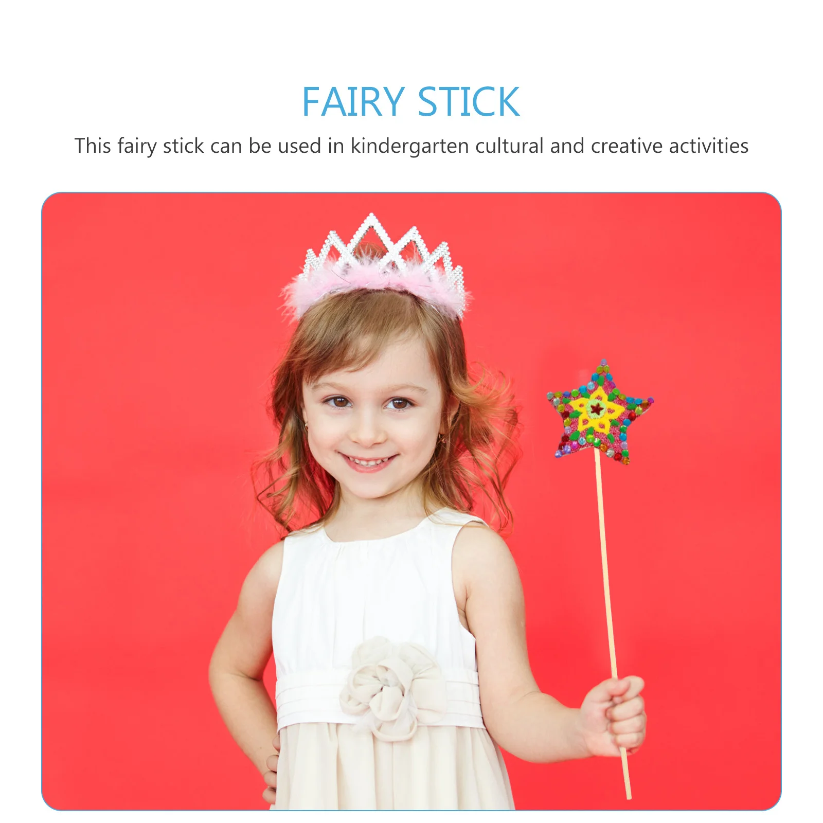 ไม้กายสิทธิ์นางฟ้า 12 ชิ้น ไม้กายสิทธิ์เปล่าสำหรับเด็ก พัฒนาการประสานมือและตา งานฝีมือยังไม่เสร็จ ของตกแต่งงานปาร์ตี้