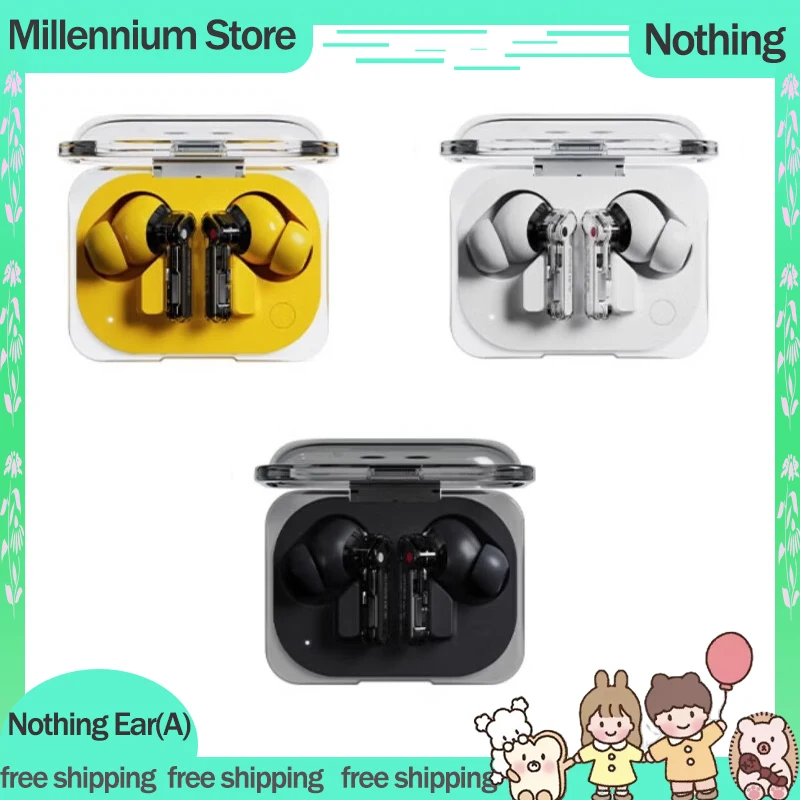 Nothing Ear(A) Noise-Cancelling Bluetooth Wireless Earphones Sports Sound Evolution Waterproof Transparent White Earphones Gifts