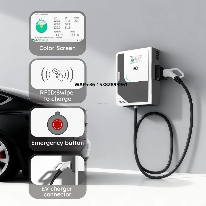 Penoda 20kW-60kW DC EV Charging Station (WallBox) CCS2 32A New Fast Charging OCPP1.6 RFID Card + App 5M Cable