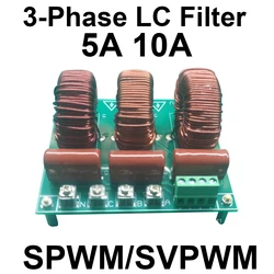 5A 10A Three phase LC filter SPWM/SVPWM modulated inverter filter Low pass filter Inductance capacitor Output sine signal