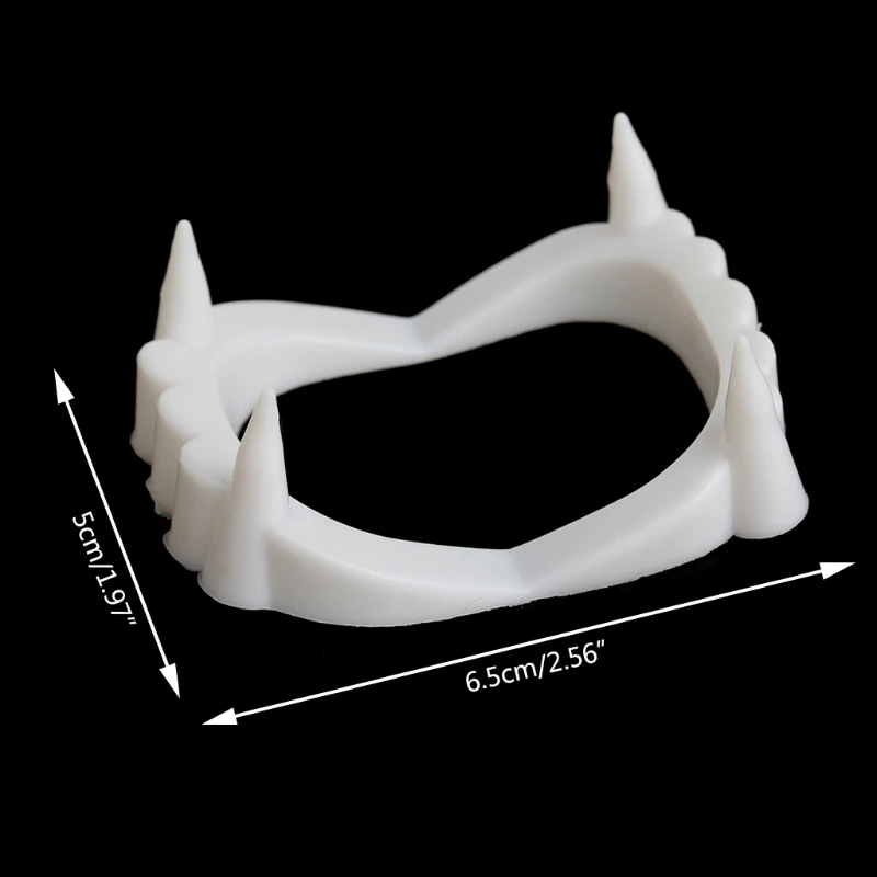 para Vampiro para Drácula Dentes Halloween para Monstro Lobisomem Zumbi Presas Hallow D5QA