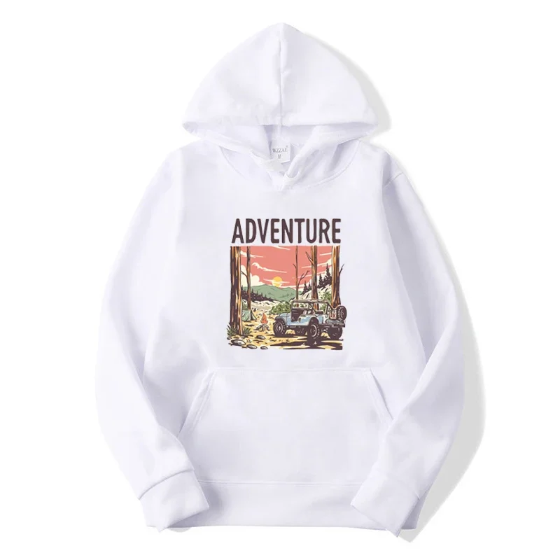 Cool Adventure Print Hoodies Teenagers Loose Spring Autumn Long Sleeve Sweatshirts Outdoor Sport Clothes High Quality Tops