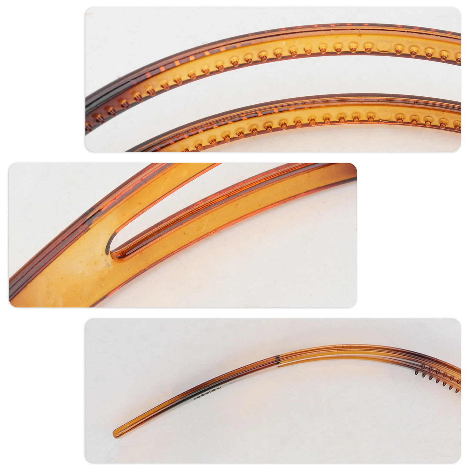 

4Pcs Anti-Slip Hair Hoops Toothed Bands Exquisite Details Romantic Atmosphere Chic Color Occasions Gift Women Girls