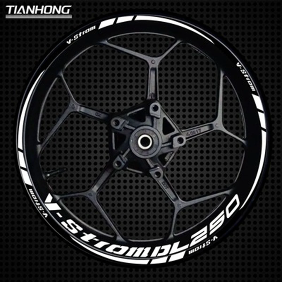 Suitable for motorcycle V-Strom 17CDL250 650 1000 modified wheel hub reflective waterproof sticker decal