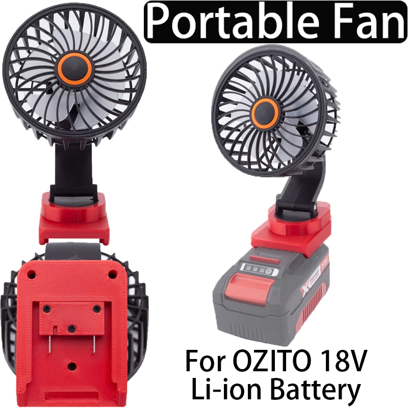 Ventola per attrezzi portatile per Einhell X-Change/ OZITO 18V adattatore per batteria agli ioni di litio strumento nudo ventola a batteria ventilatore da campo portatile per officina