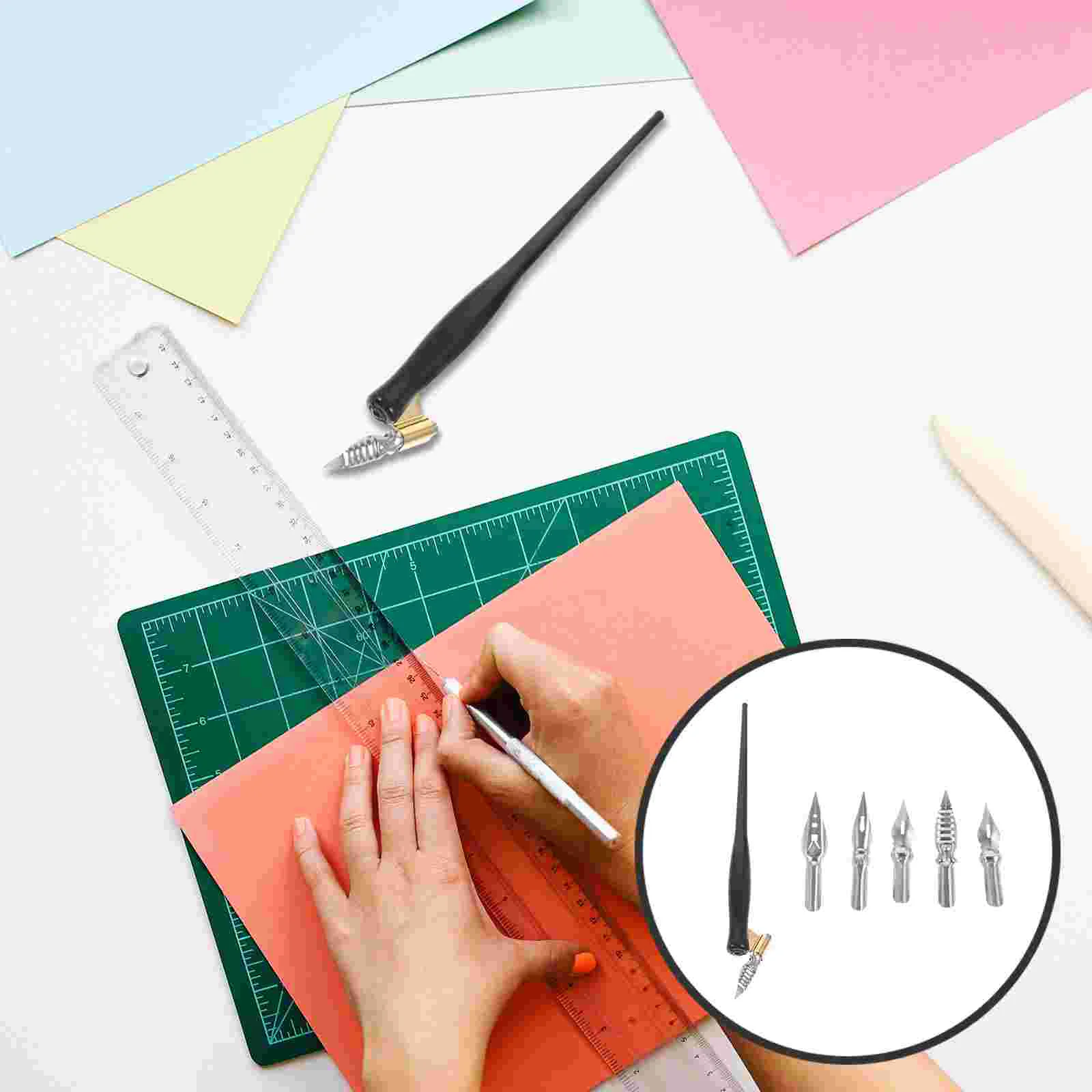 Inclined Calligraphy Pen Signature Lightweight Elegant Plastic Ink Masking Fluid