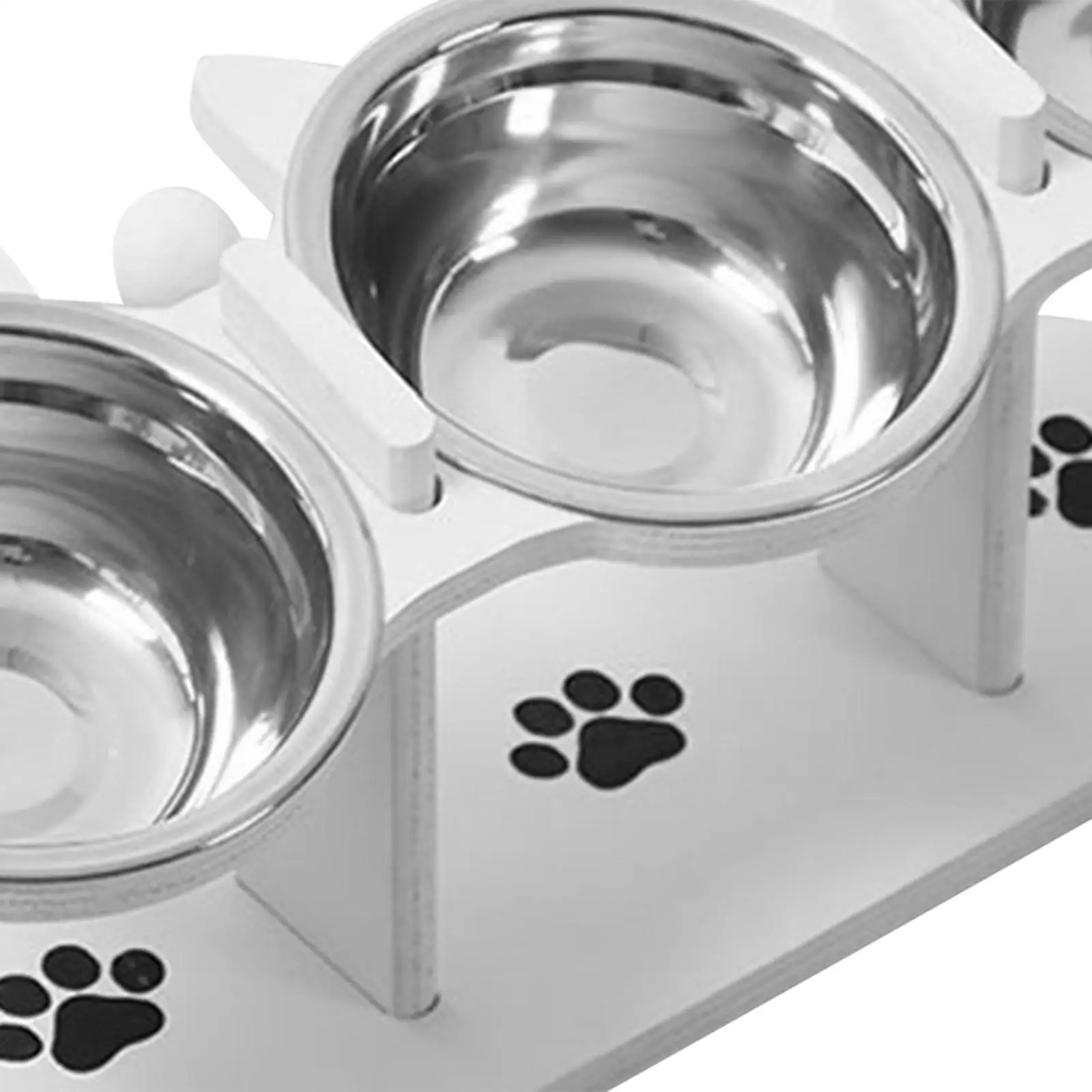 Comederos Elevados para Gatos con Altura Ajustable, Estación de Alimentación Triple de Acero Inoxidable, Diseño Ergonómico, Platos para Comida y Agua para Gatos de Interior