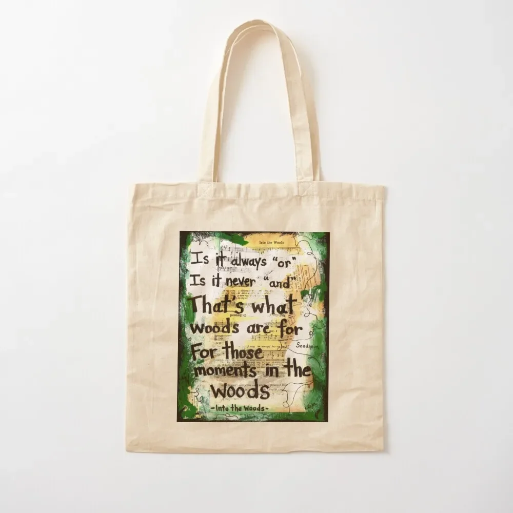 Into the woods broadway musical theatre moment Tote Bag tote women personalized Canvas shoulder