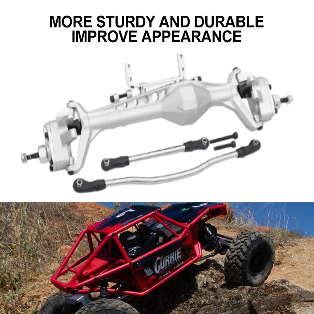 

Aluminum Alloy 1/10 Front Axle For Axial Capra RC Car Part RC Car Accessories Replacement Parts RC Upgrade Part Silver