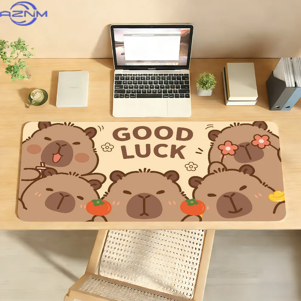 Cute Capybara Cartoon Mouse Pad For Office Gaming And Keyboards Non-Slip Large Waterproof