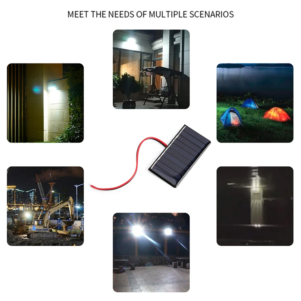 Power Bank Battery USB Powerbank Solar Panel 0.3W 5V Polysilicon Epoxy Panel Mini Solar System DIY Modules with Wire