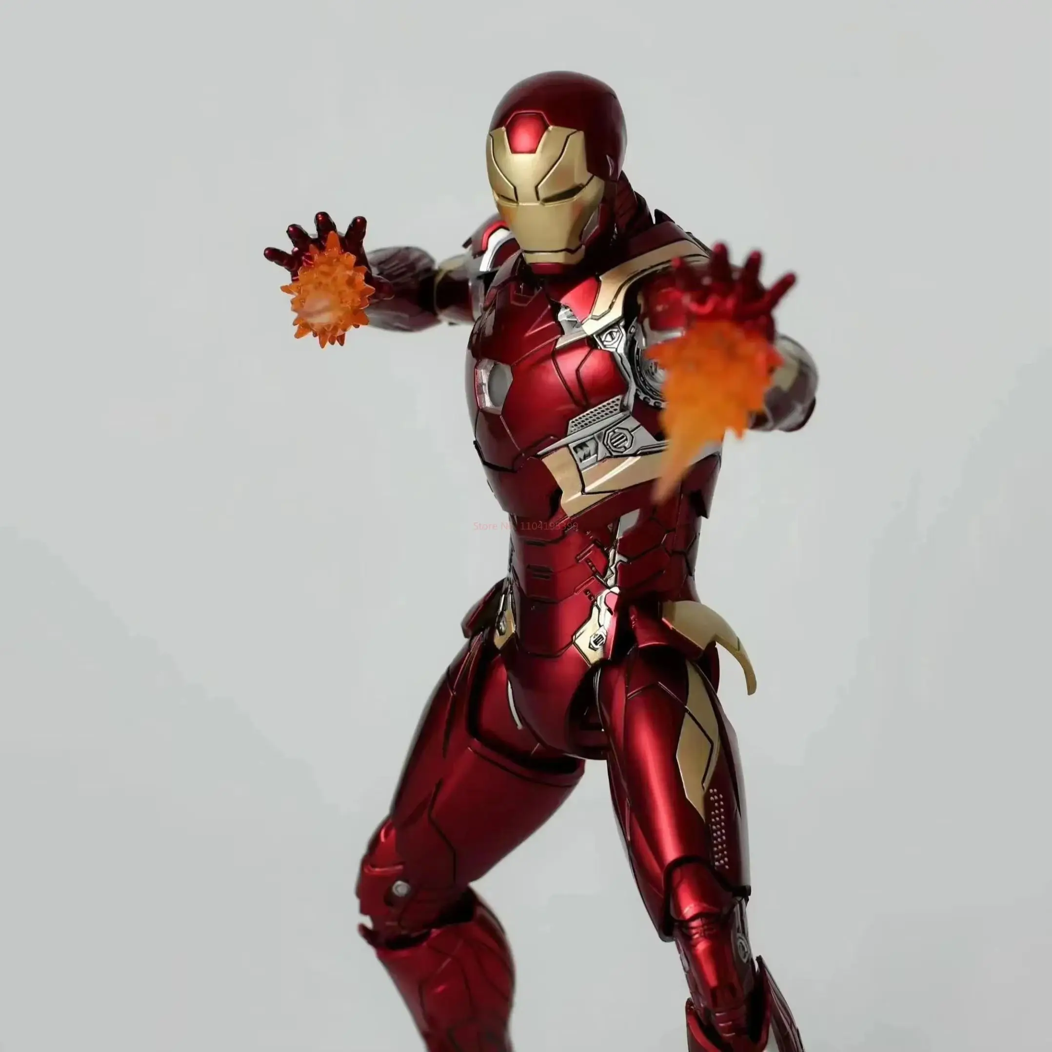 New Spot Genuine Comicave 1/12 Iron Man Marvel Anime Figure Armor Mk46 Joint Action Model Dolls Lighted Collection 75% Alloy Toy