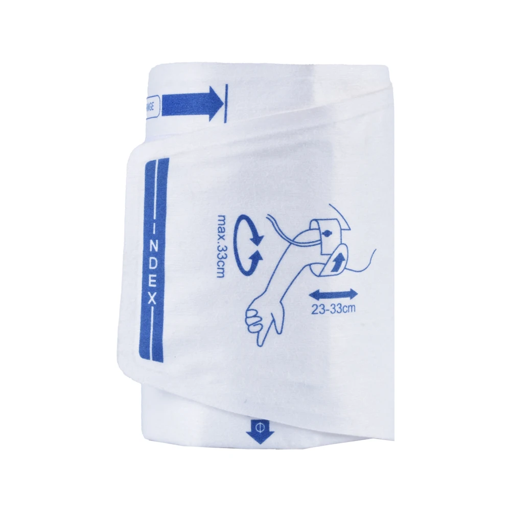 

Disposable Use NIBP Cuff Single Tube 23-33cm Suntech Size Soft Non-woven Material Caremed OEM Service