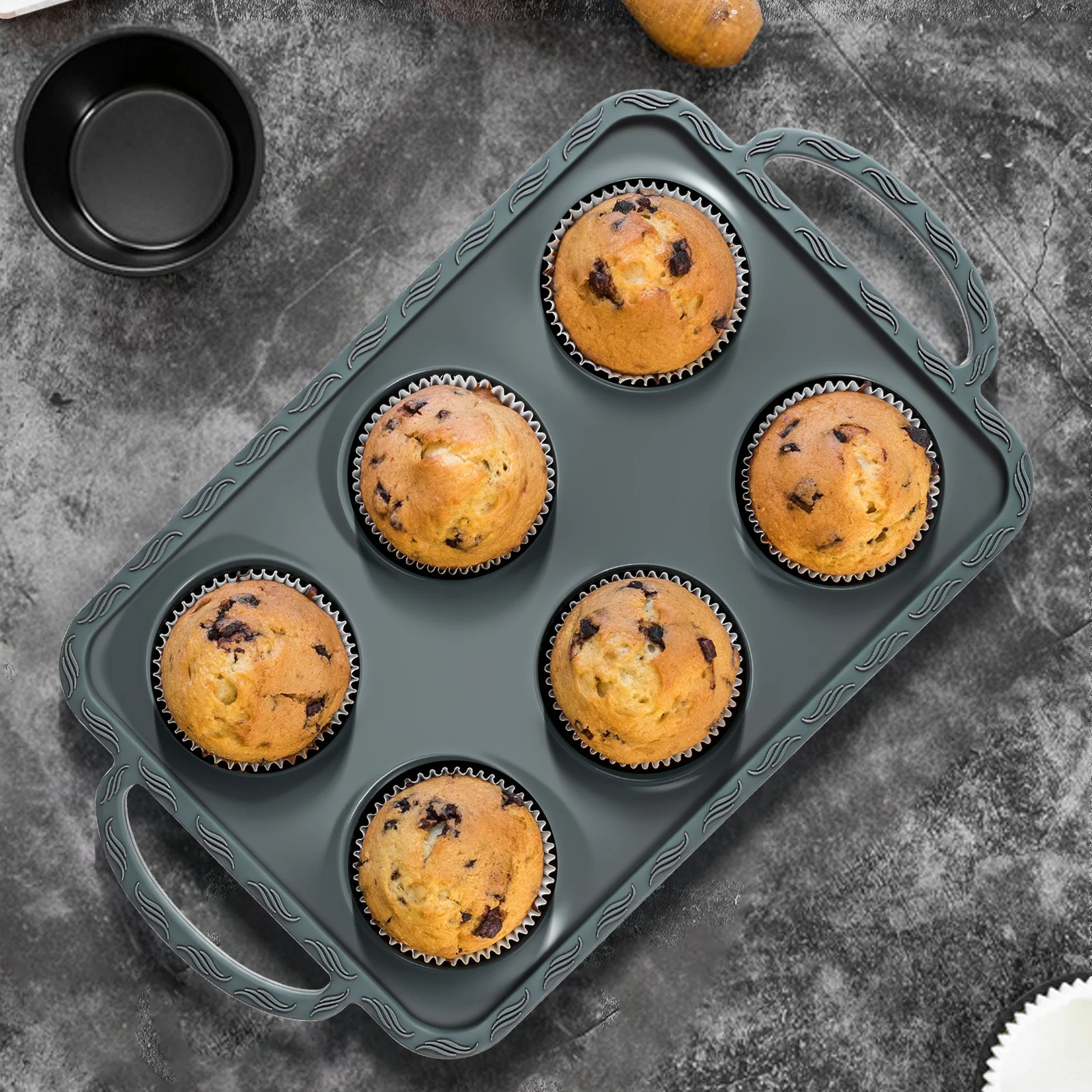 

Silicone Nonstick Baking Mold Flexible Cake Pan Deep Cupcake Tray Muffin Tin Easy Clean Baking Pans Silicone Cupcake Pan