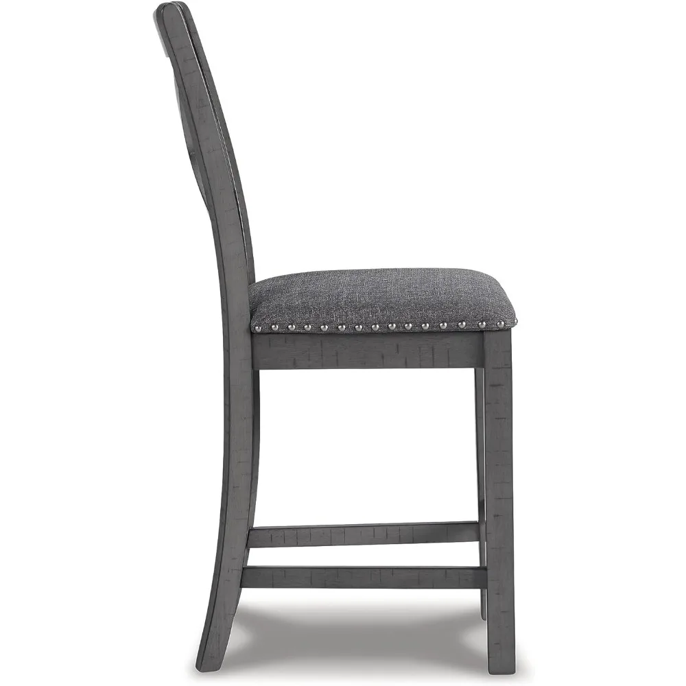 Myshanna-Tabouret de bar moderne de 25 pouces, ensemble de 2, gris foncé