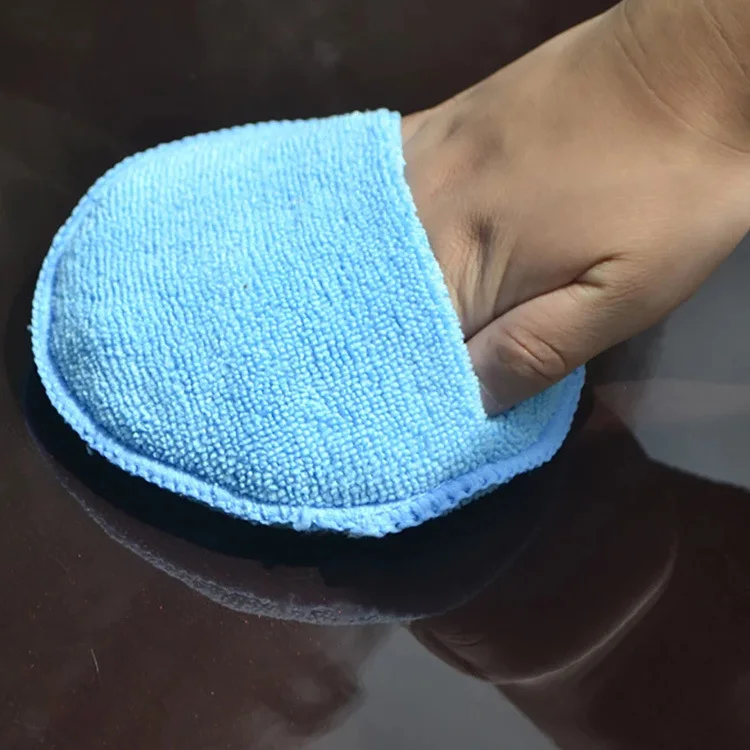 1PCS Microfiber Wax Applicator Mitts Soft Polishing Waxing Applicator Tool With Finger Pocket For Auto Detailing Accesories