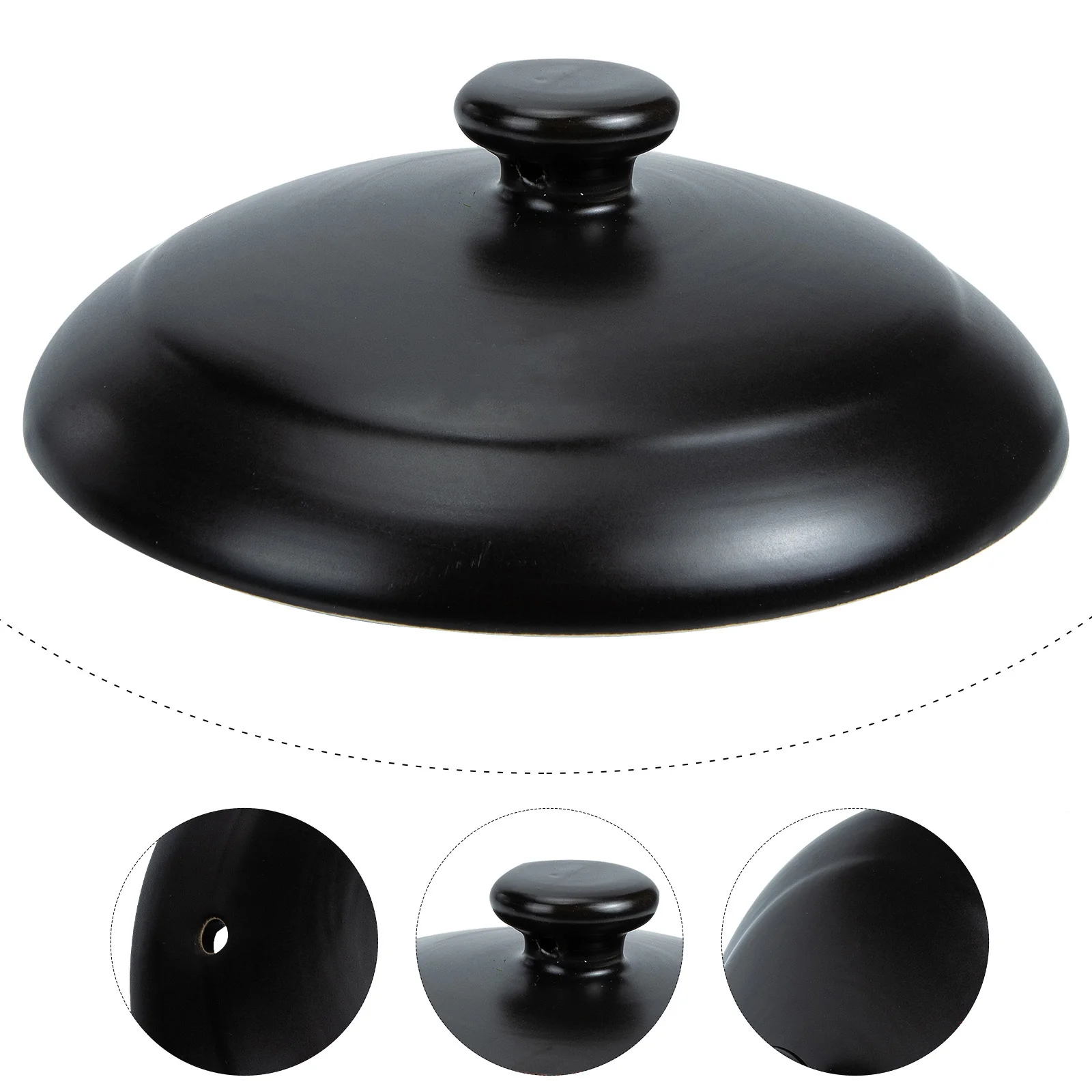 

Крышка кастрюли для тушения, керамическая крышка, многофункциональная крышка для кастрюли для приготовления супа, легко чистящийся кухонный аксессуар, кухонный гаджет