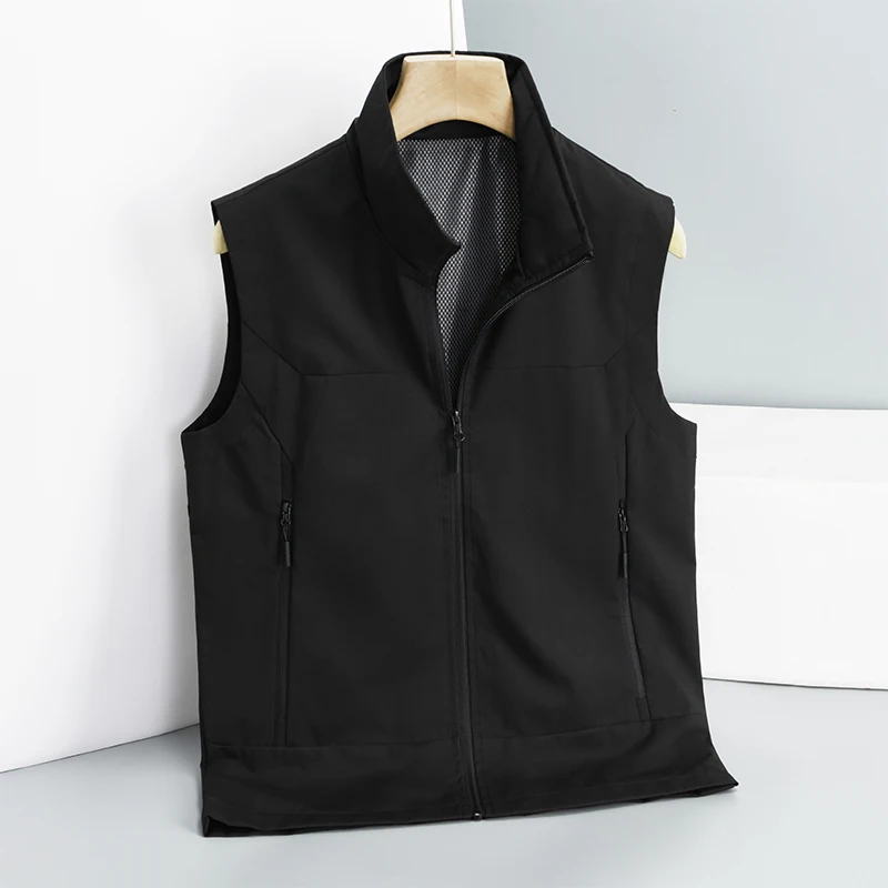 

Men's Spor Vest Spring Autumn Outdoor Wear Photoaphy Casual Faion Polyester Knitted Zipper Closure Regular Fit Vest