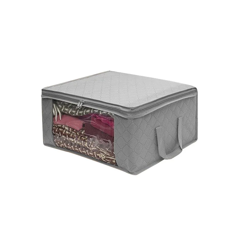 Bedroom non-woven storage box, visual dust-proof storage bag, folding storage bag