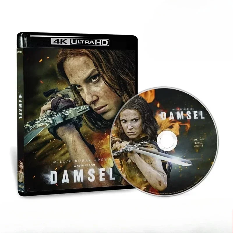4K UHD Damsel (2024) Compatible con PS5 XSX Disco Blu-ray de ultra alta definición HDR10 Alta Definición