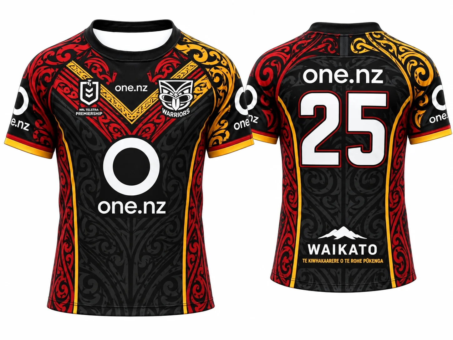 Warriors Rugby-Trikot 2025, Unisex-Mesh-Shirt mit Stammesmuster, atmungsaktives Sportoberteil mit kurzen Ärmeln für Herren und Damen, lockere Passform. – Detail 6
