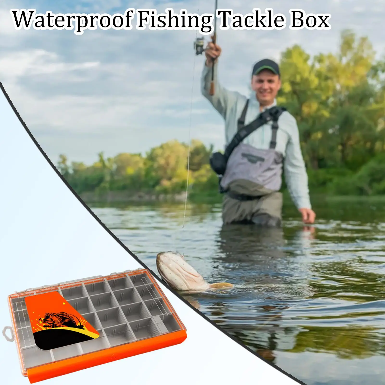 

Tackle Box Organizer Sealing Storage For Angling Lures Portable Weatherproof Fishing Tackle Box For Lure And Angling Gear