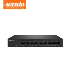 Tenda G0-8G-PoE 9-port Gigabit Ethernet PoE router with 8 dedicated PoE+ ports for PoE-enabled devices