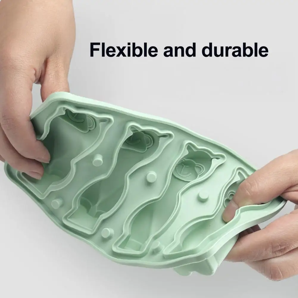 Microwave Safe Ice Maker Silicone Ice Mold Alpaca Ice Pop Mold Silicone Bpa-free Reusable Tray Fun Shape Cube Molds for Diy