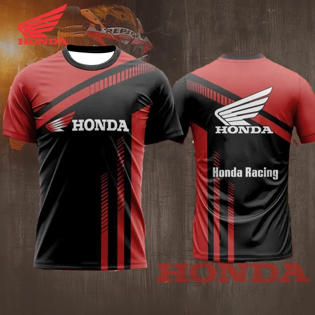 

Honda Team Racing Jersey For Men Motorcycle Enthusiasts HRC Breathable Summer Cycling Top Sweat Wicking Sportswear
