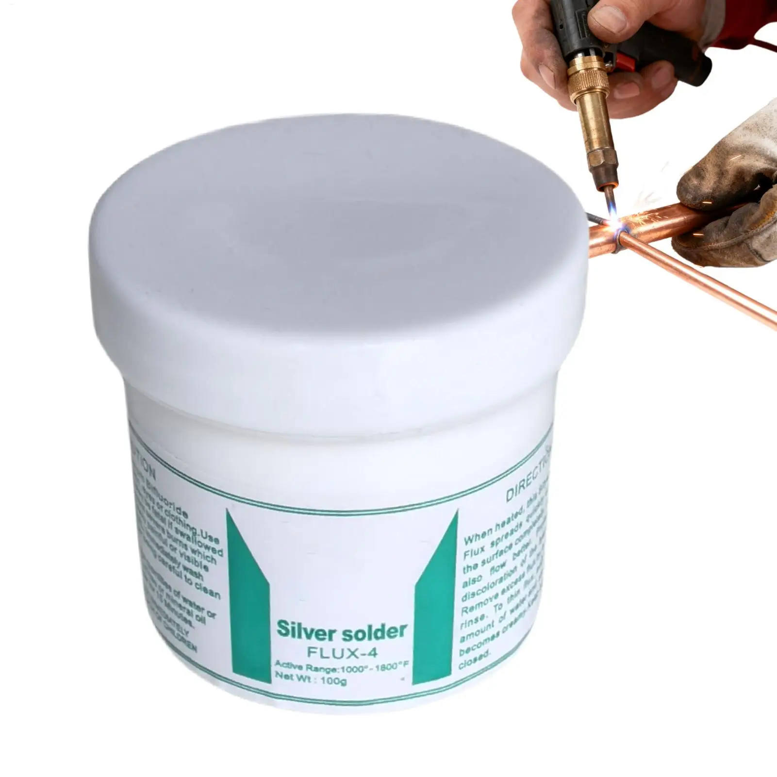 

100 г паяльной пасты-флюса для серебра и латуни, порошок для пайки меди, ремонта кондиционеров, изготовления ювелирных изделий, сантехники