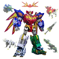 Megazords Model Toy 5in1 Assembled Dinosaur Rangers Transformation Robots Action Figure Collectiion Children Boys Birthday Gifts