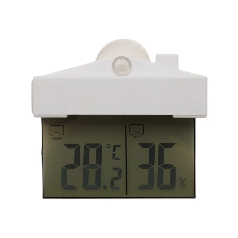 【Flash Sale】Digital Transparent Home Window Display Thermometer Hygrometer Indoor Outdoor Temperature Indoor Humidity Meter Stat