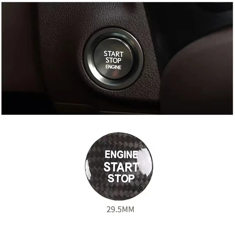 ألياف الكربون بنقرة واحدة زر بدء تشغيل المحرك ملصقات الديكور لكزس ، GX460 ، Ct200h ، ES ، Fsport ، GS ، GX ، IS ، LS ، LX ، NX ، RX ، UX