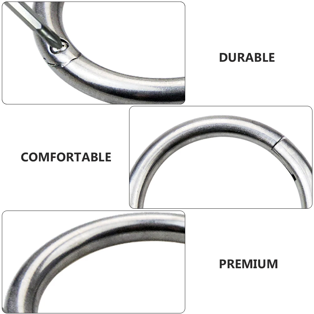 

Stainless Steel Cattle Nose Ring for Bull Cow Livestock Traction Tool Durable Safe Easy Management Thickened Material Pet