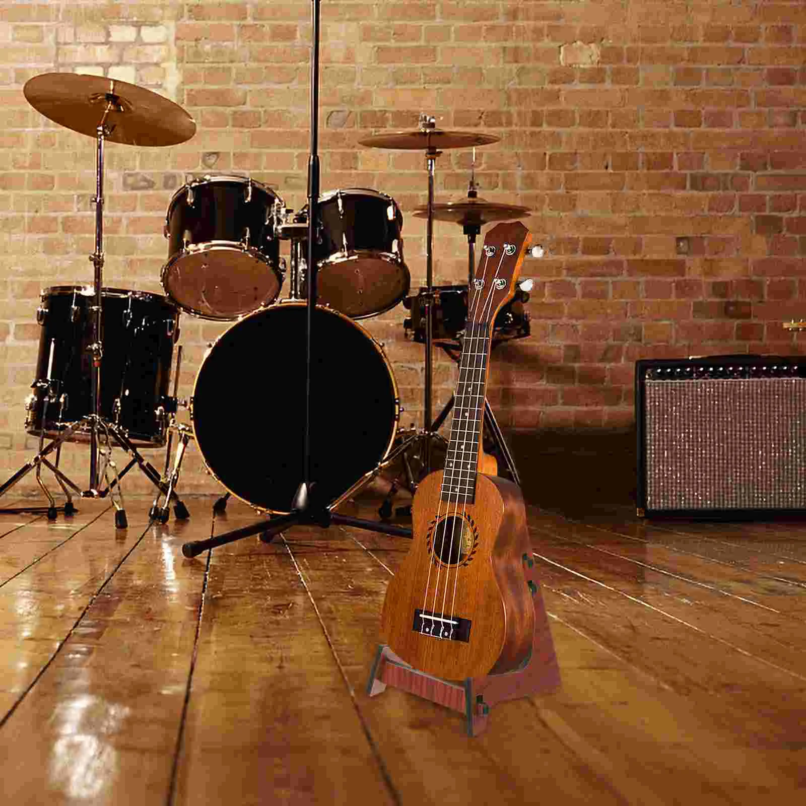 Floor Type Guitar Stand Guitar Ukulele Bracket Detachable Wooden Guitar Floor Bracket Floor Guitar Rack