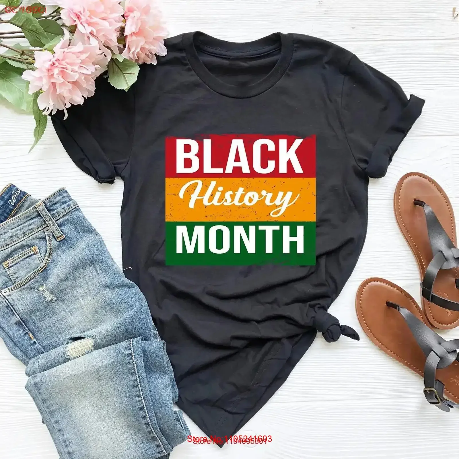 T-shirt Black History Month Lives Matter Pride, droits humains, égalité, BLM, afro-américain, vintage, mode délavée, confortable