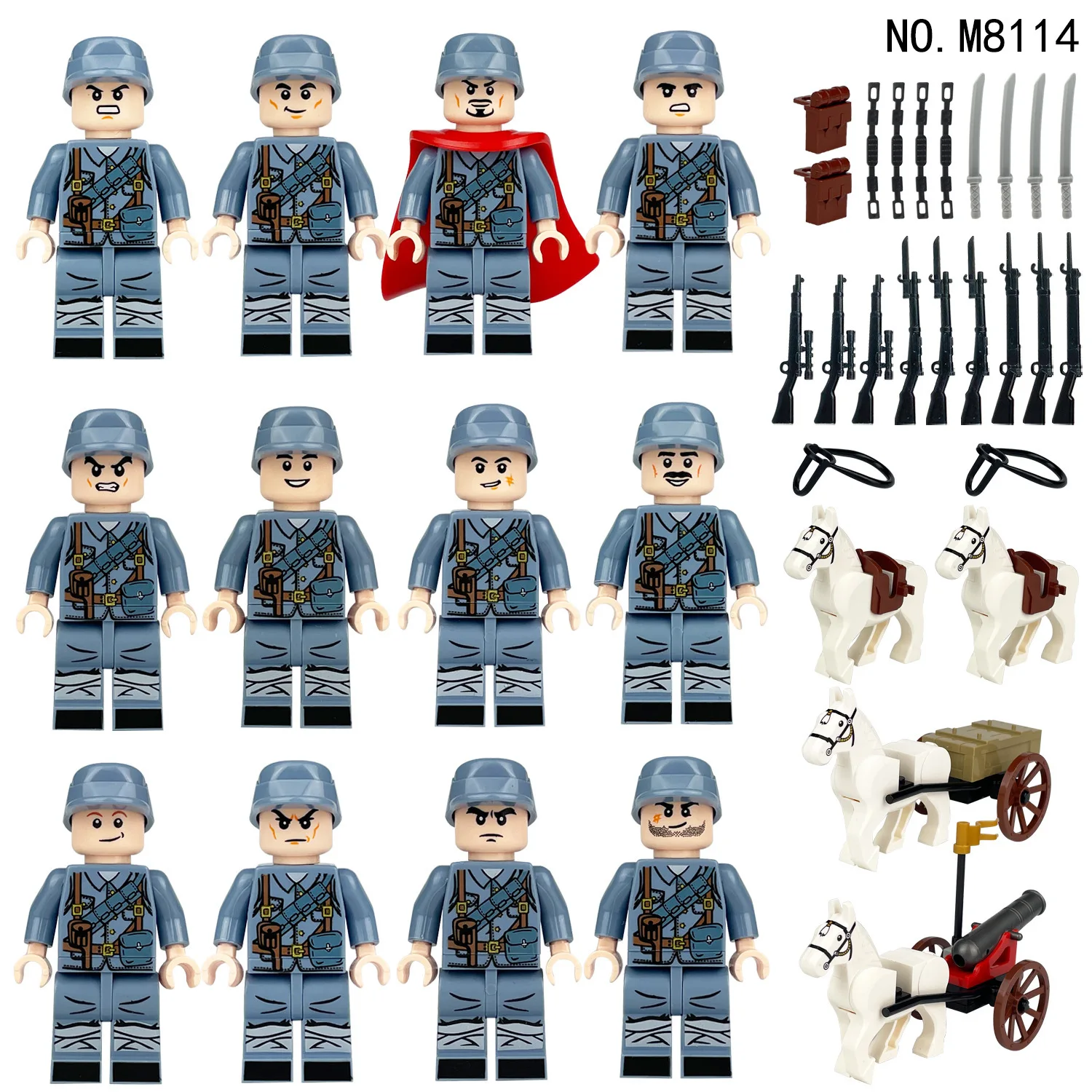12pcs Building blocks, figures, special police anti-terrorism cheetah commandos, humanoid dolls, children's toys, birthday gift image 3
