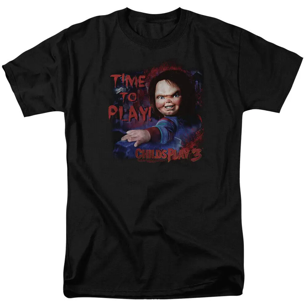 Child's Play 3 Time To T Shirt Licensed Horror Movie Retro Classic Black