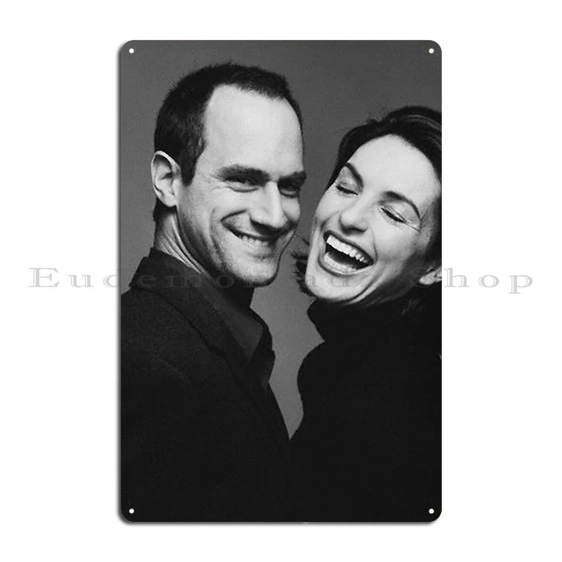 Mariska Chris Mariska Hargitay And Chris Meloni Metal Plaque Poster Create Party Club Design Club Kitchen Tin Sign Poster