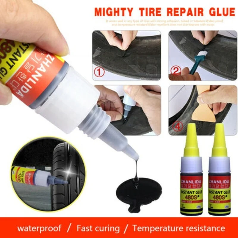 480S Strong Tire Repair Glue for Car Truck Motorcycle Bicycle Wheel Inner Tube Puncture Quick Instant Repair Universal Tyre Glue