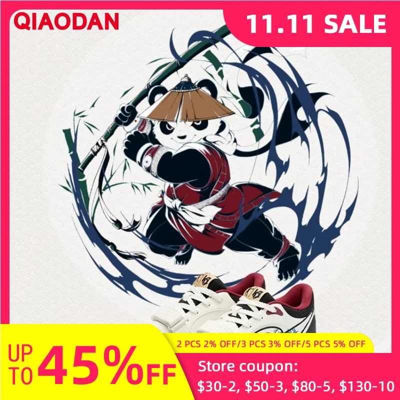 

QIAODAN CQ 2.0 Высокие туфли для скейтбординга, осень 2023, черные повседневные кроссовки на толстой подошве в стиле ретро в стиле ретро QXL053254536