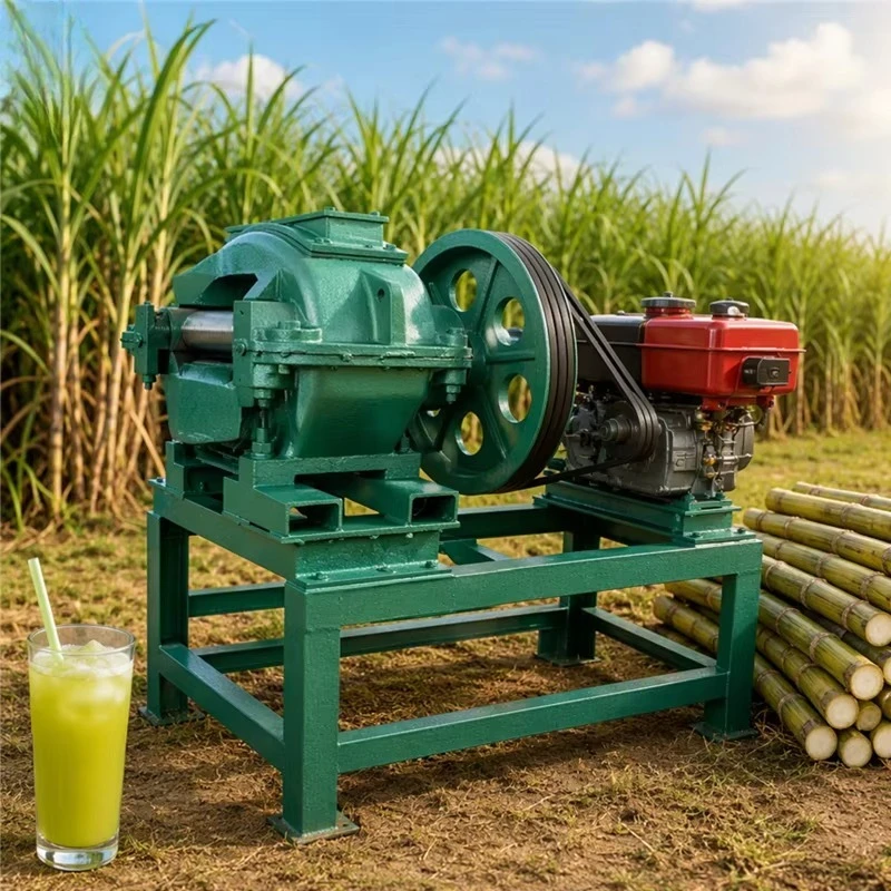 Industrial Electric Stainless Steel Sugarcane Juicer 3 Roller Industrial Grade for Juice Shop and Street Stall