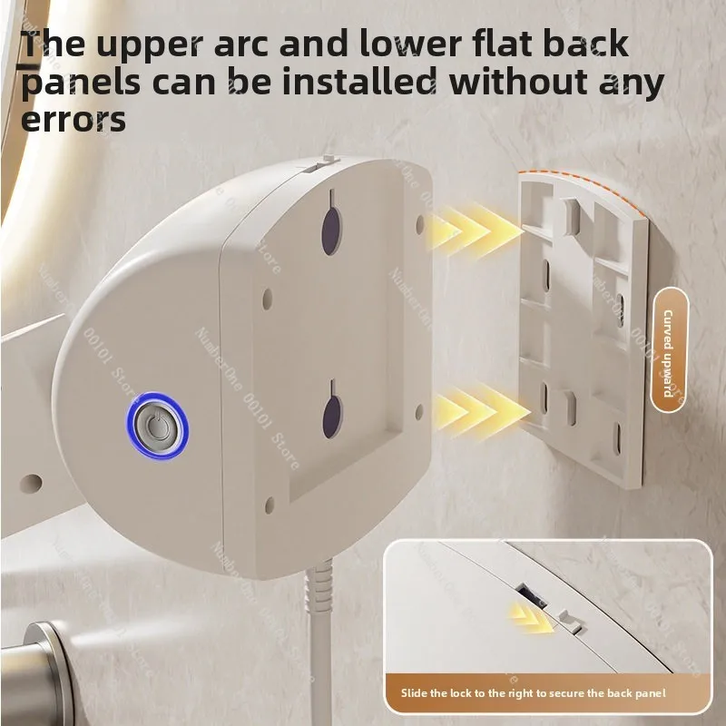 Automatic Oscillating Hair Dryer Holder | Hands-Free Rotatable Wall-Mounted Lazy Bracket